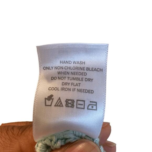 Revolve Tularosa Womens Mini Dress L The Izzy Crochet Mint Green Mermaid Swim - Picture 3 of 10